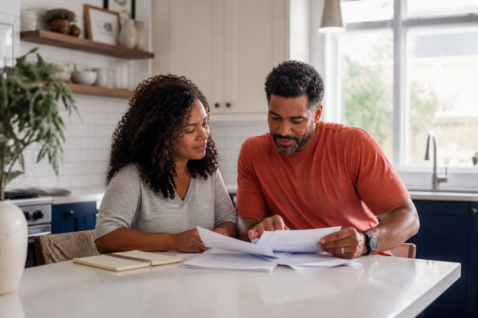Borrowers reviewing mortgage guidance together